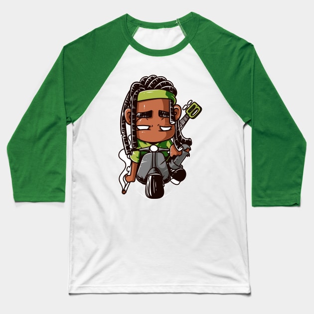 vespa reggae man Baseball T-Shirt by unlesssla